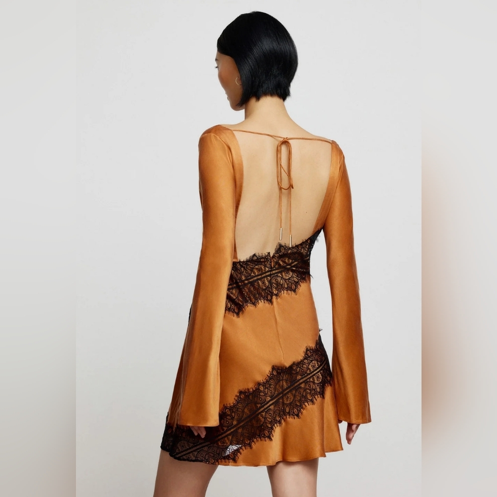 NWT- Significant Other Helaina Mini Dress in Caramel Sz 4 - Picture 2 of 9
